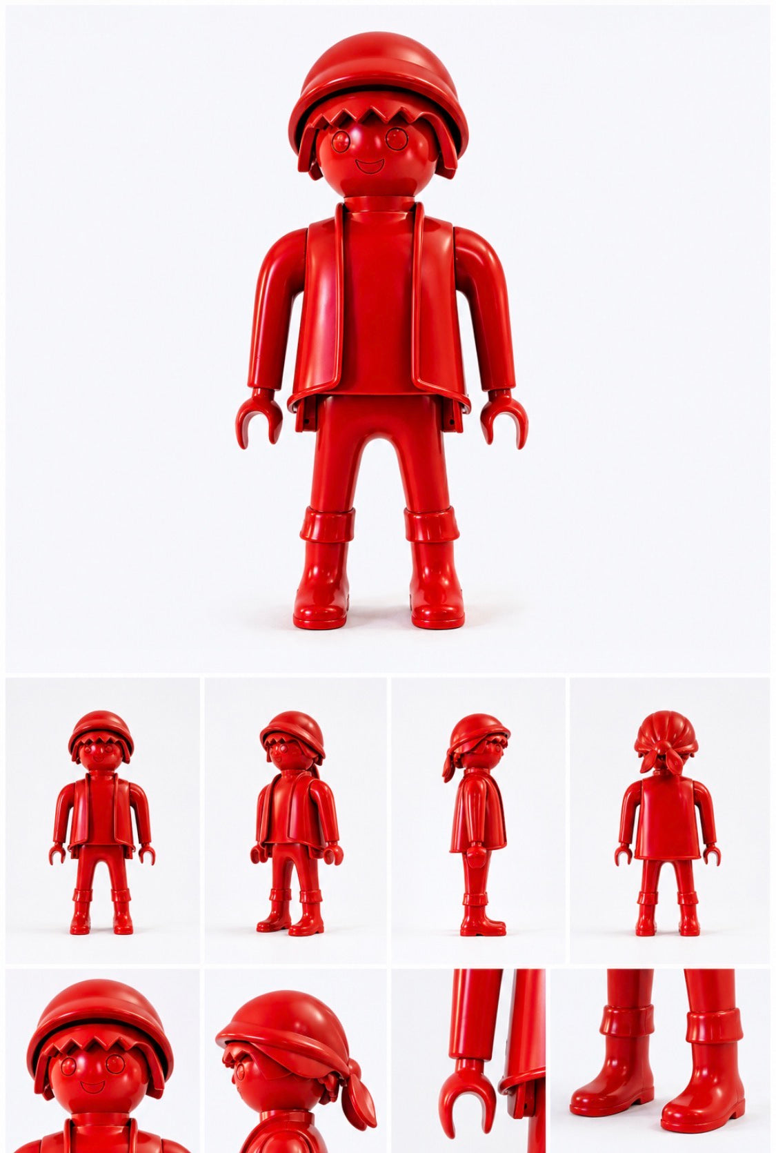 PLAYMOBIL XXL personnalisé FULL RED (logo/texte inclus) - Pop Art