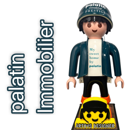 Playmobil XXL personnalisé AGENT IMMOBILIER - Pop Art