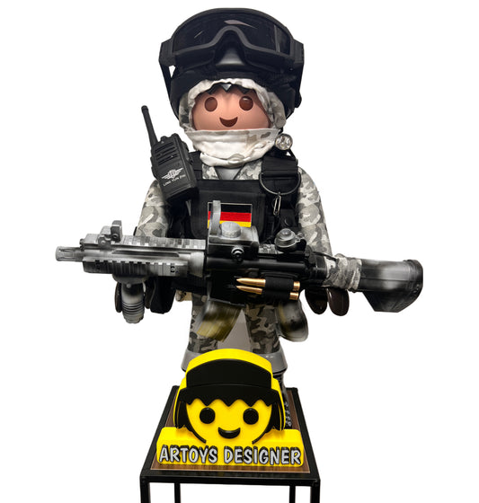 Playmobil XXL personnalisé MILITAIRE Allemand - Pop Art