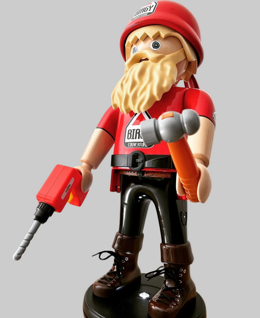 Playmobil XXL personnalisé CHARPENTIER & MENUISIER - Pop Art