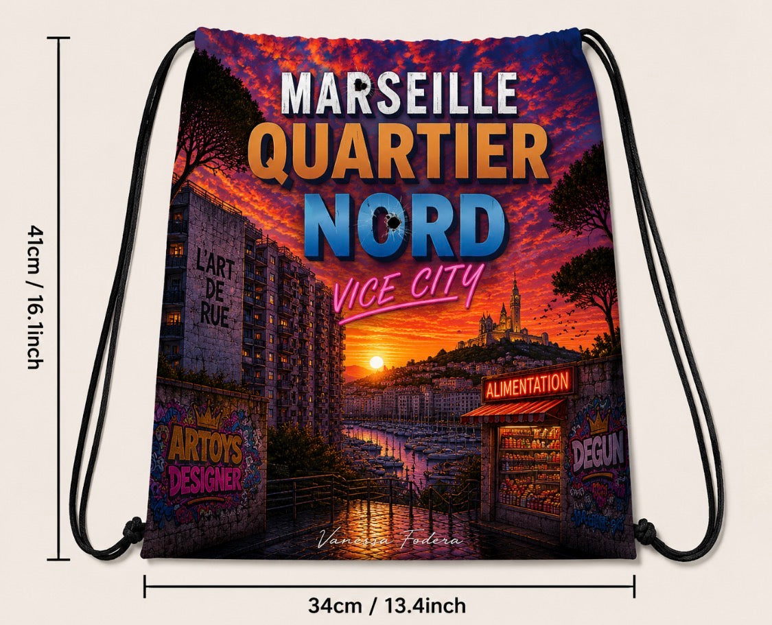 Beutel mit Kordelzug Marseille Quartier Nord – Vice City | ARTOYS DESIGNER