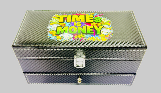 Coffret Custom pour Montres & Bijoux « TIME IS MONEY »