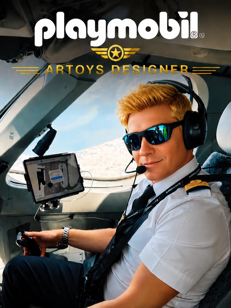 Playmobil XXL personnalisé PILOTE AVION DE LIGNE - Pop Art
