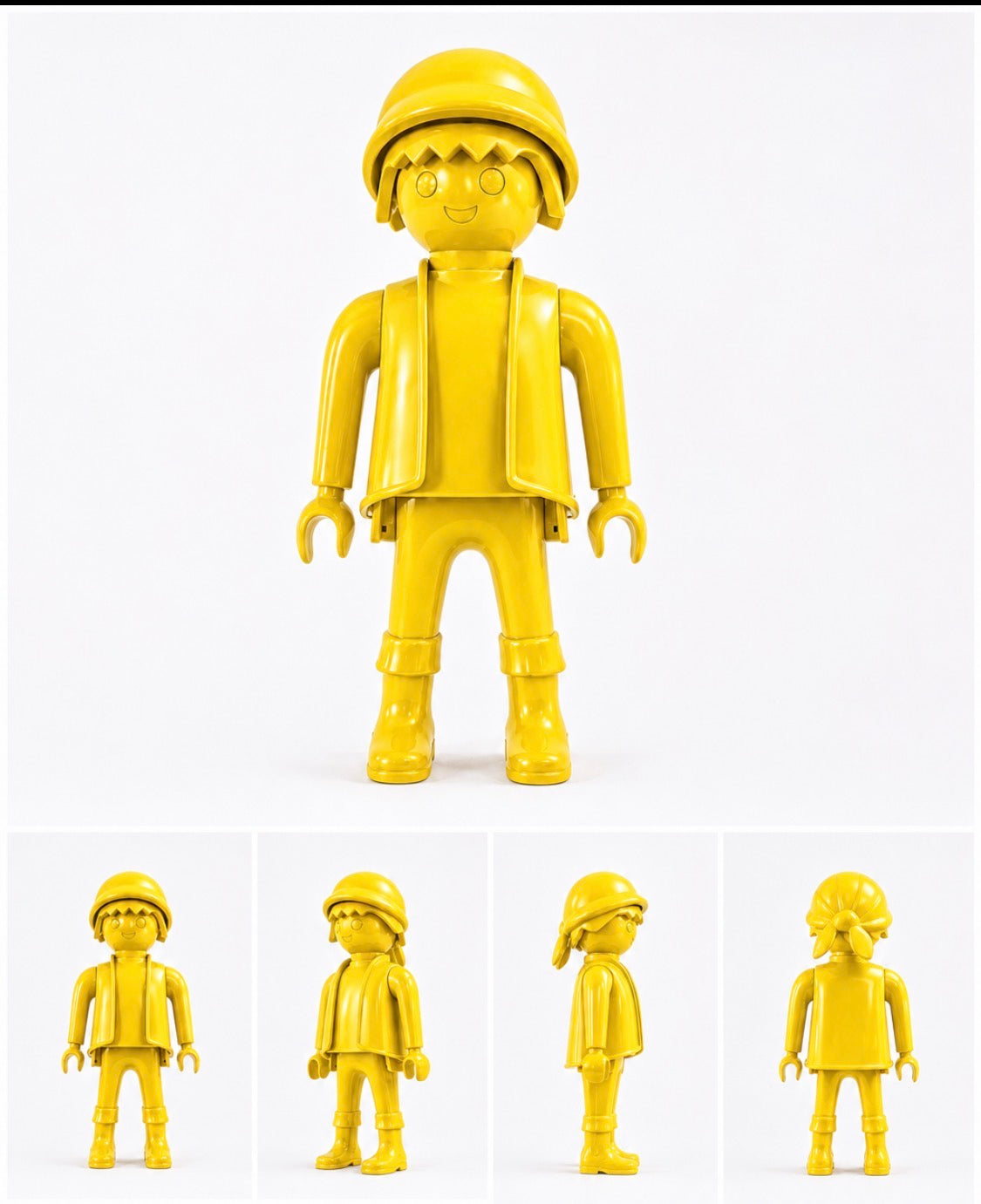 PLAYMOBIL XXL personnalisé FULL YELLOW (logo/texte inclus)- Pop Art