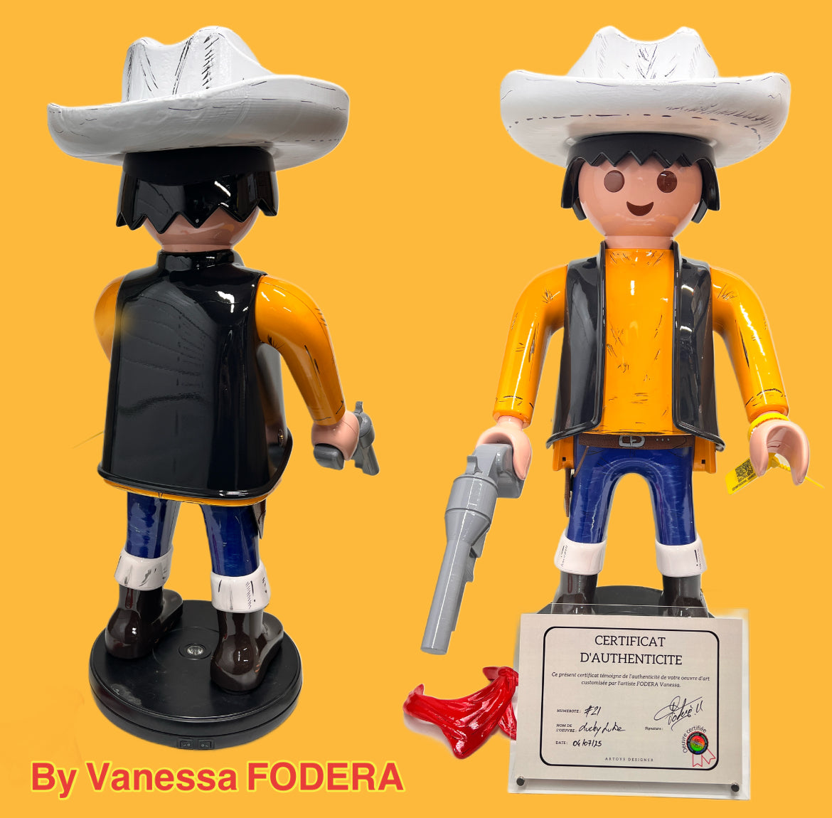 Playmobil XXL personnalisé Cowboy & Bande Dessinée - Pop Art