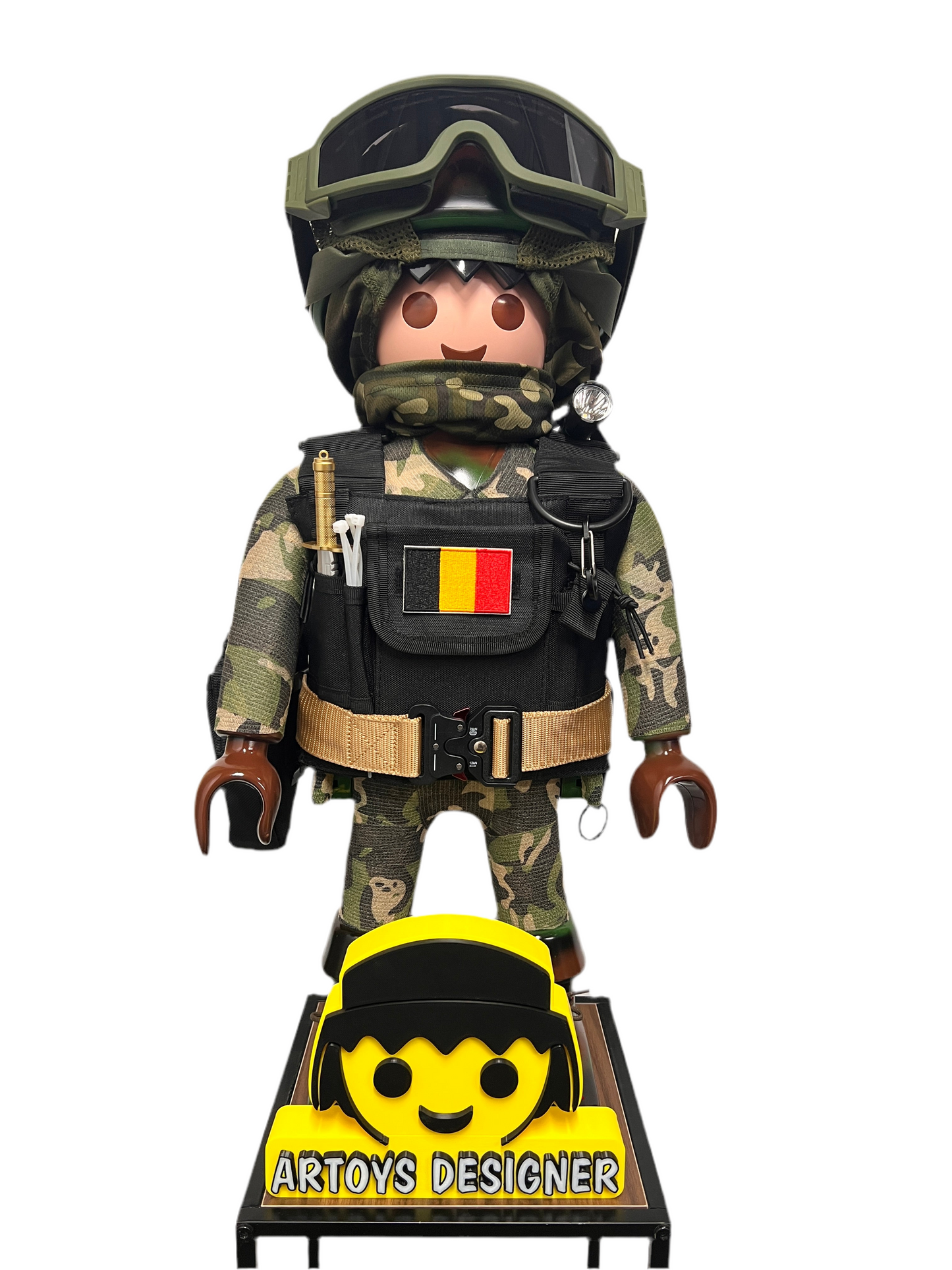 Playmobil XXL personnalisé MILITAIRE Belge - Pop Art