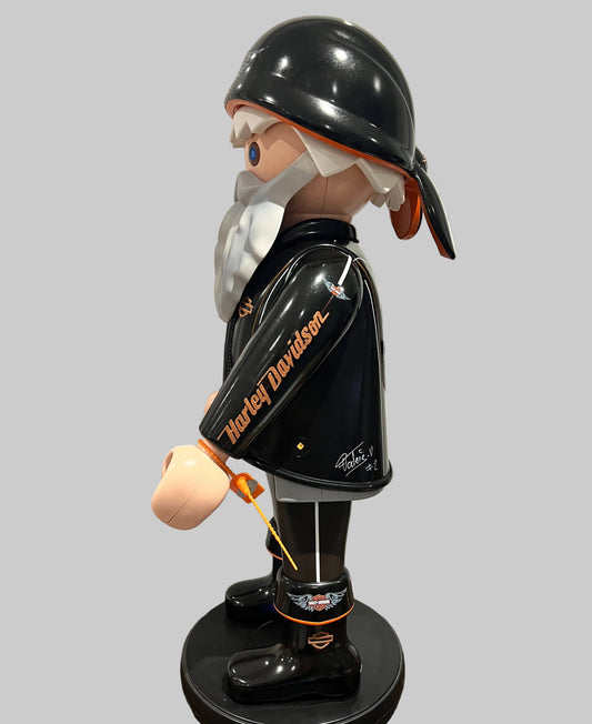 Playmobil XXL personnalisé OLD BIKER BARBU - Pop Art
