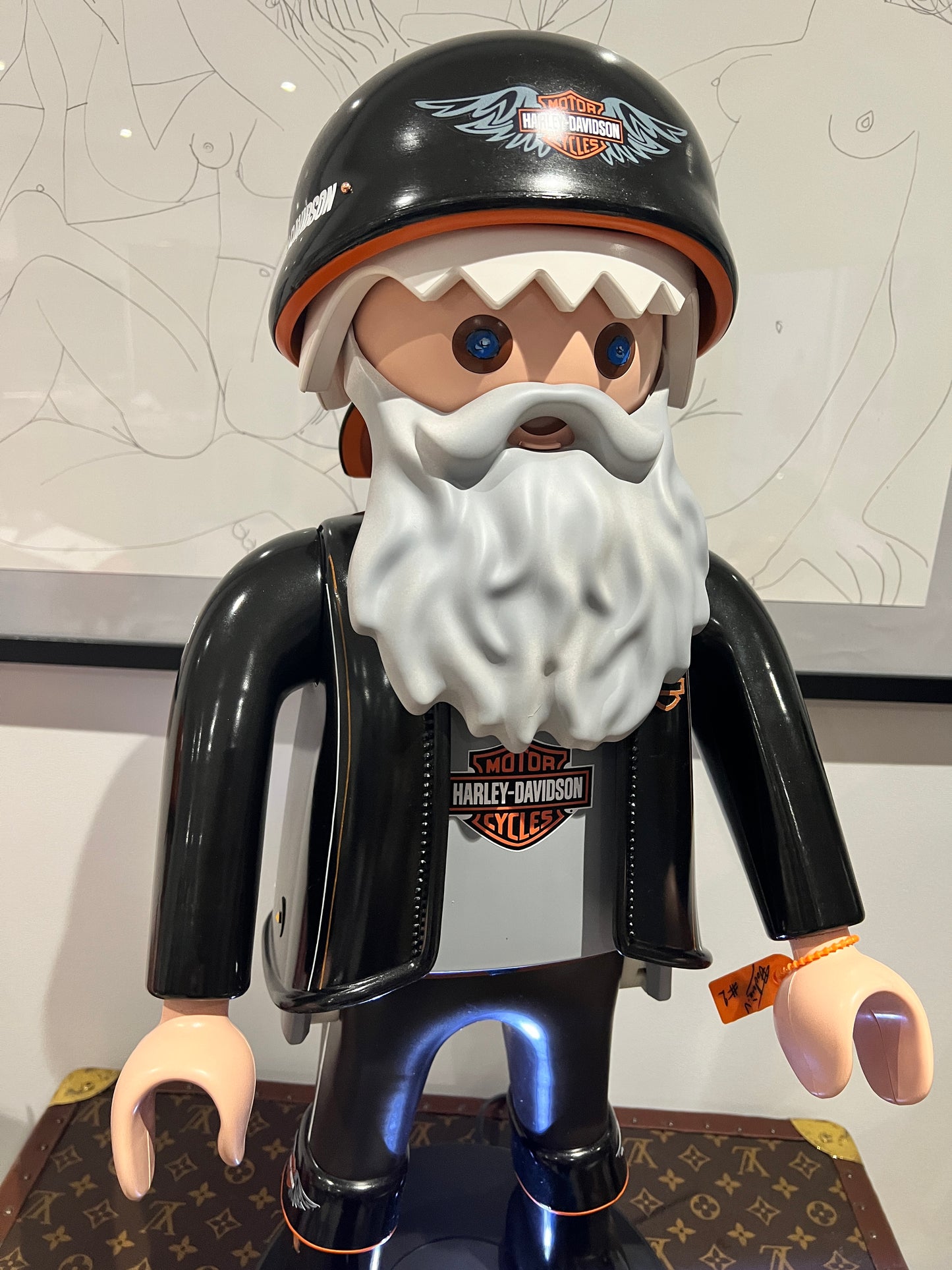 Pop-Art-Skulptur Playmobil XXL ALTER BIKER