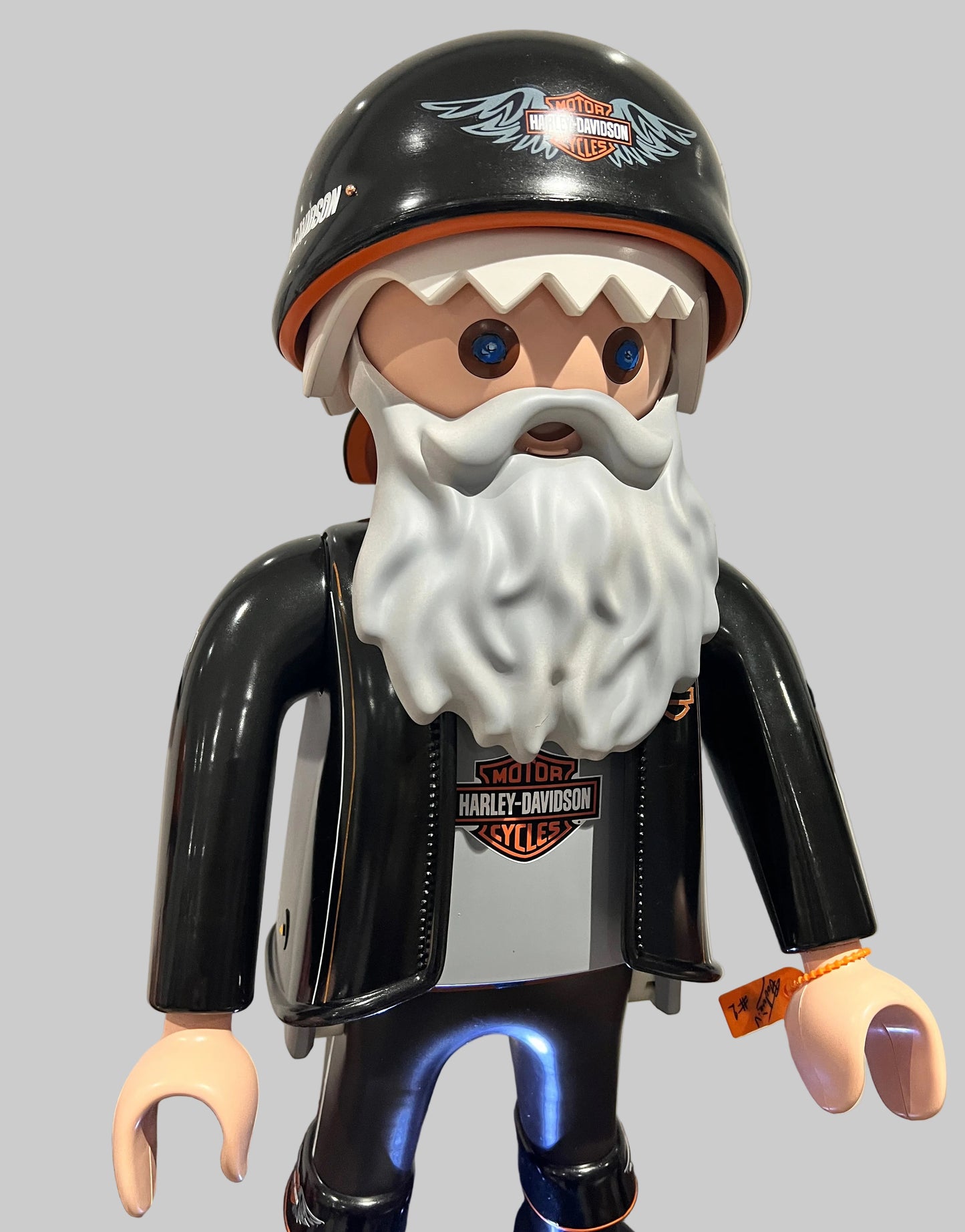 Playmobil XXL personnalisé OLD BIKER BARBU - Pop Art