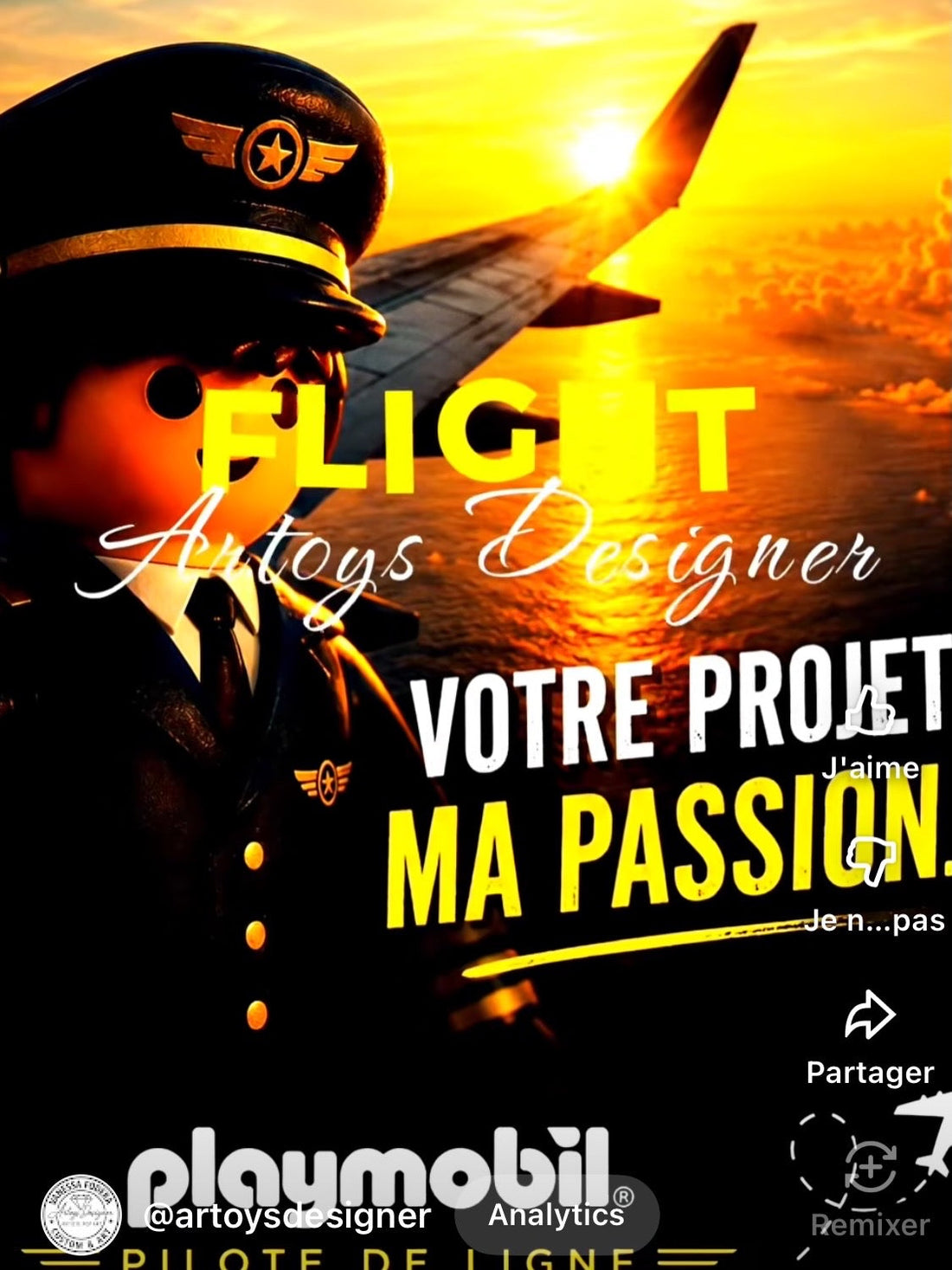 NOUVEAU CUSTOM PLAYMOBIL XXL : PILOTE DE LIGNE