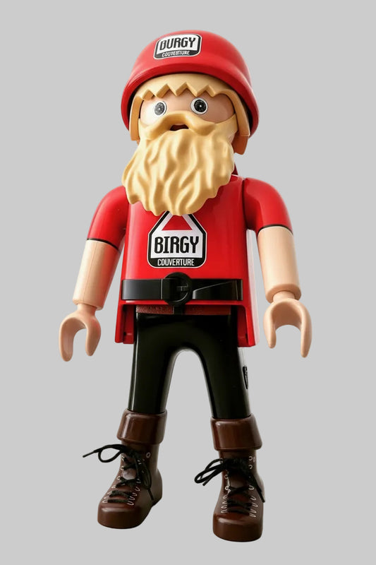 Playmobil XXL métier charpentier couvreur personnalisé