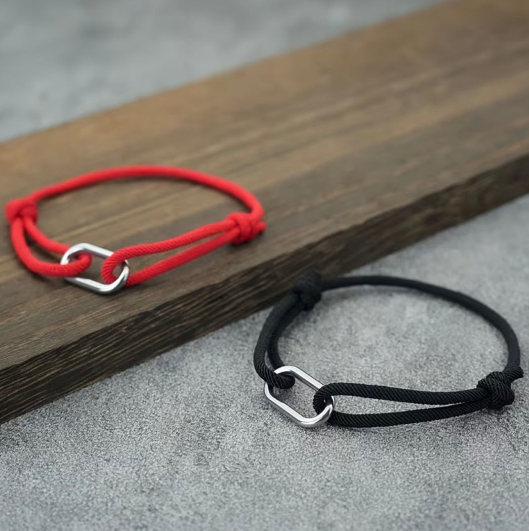 BRACELET CORDAGE BOUCLE – PORTE-BONHEUR
