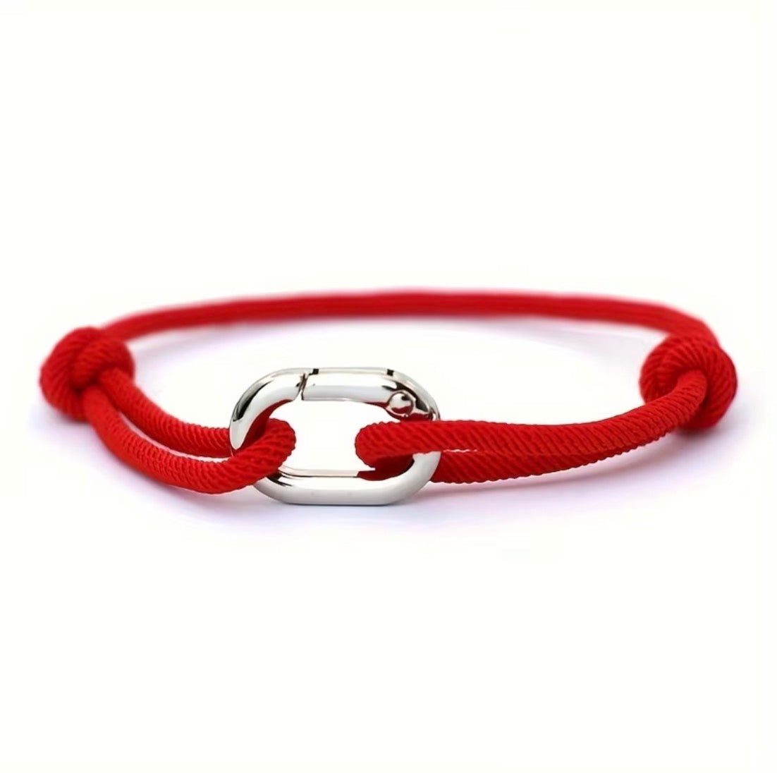 BRACELET CORDAGE BOUCLE (fermoir à clip) – PORTE-BONHEUR