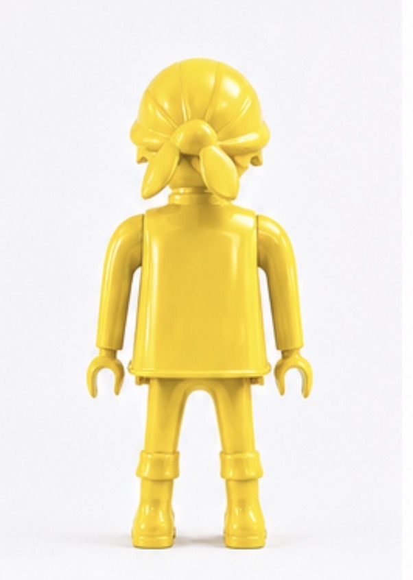 PLAYMOBIL XXL personnalisé FULL YELLOW (logo/texte inclus)- Pop Art
