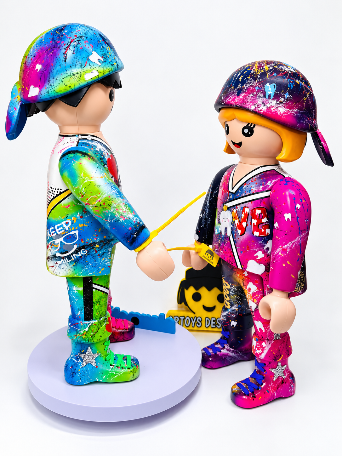 Playmobil XXL personnalisé CHIRURGIEN DENTISTE (POP ART)