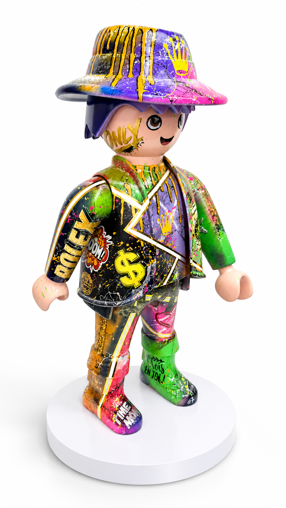 Playmobil XXL « man » œuvre unique et premium POP ART (numéro 07)