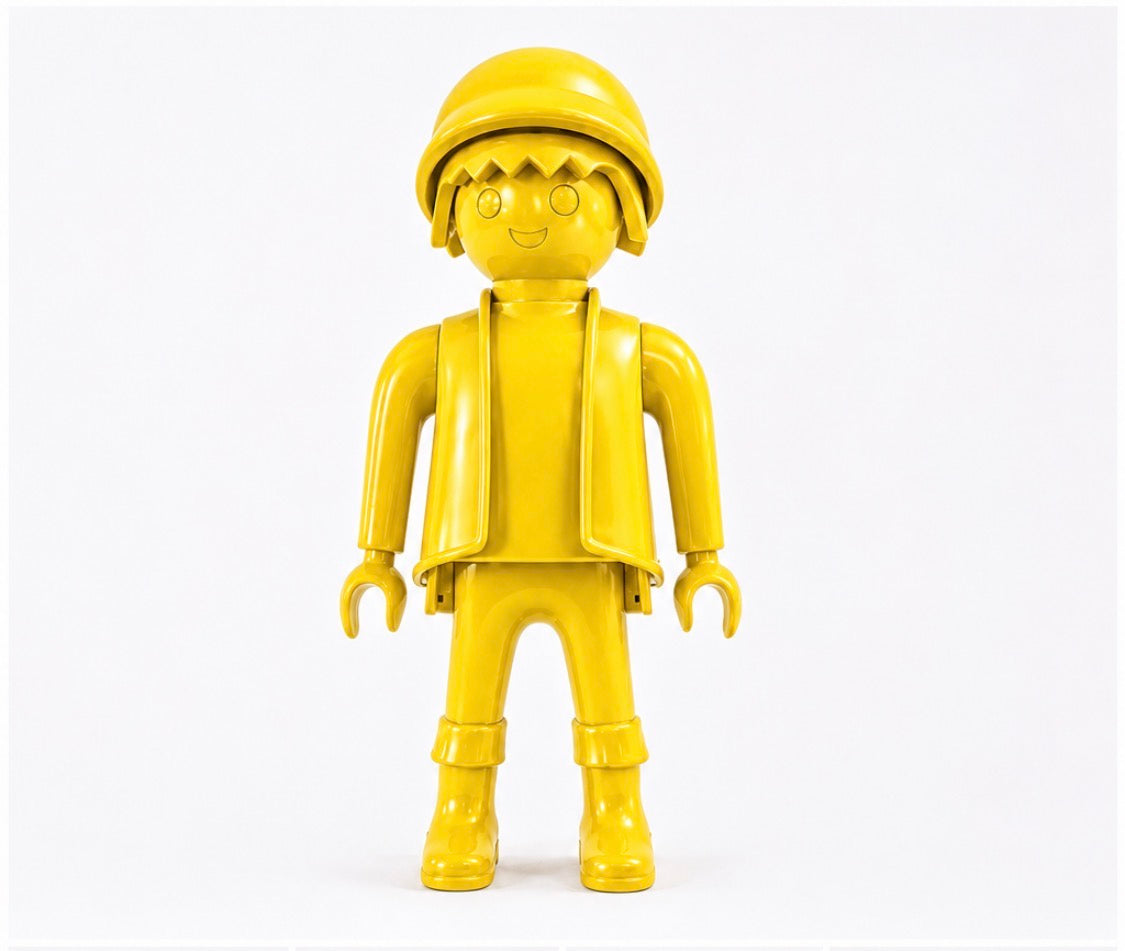 PLAYMOBIL XXL personnalisé FULL YELLOW (logo/texte inclus)- Pop Art