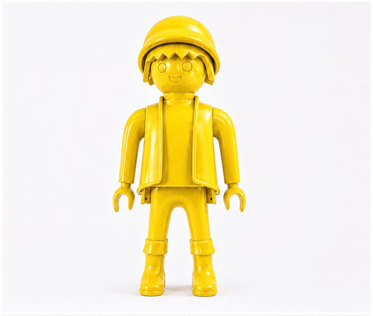 PLAYMOBIL XXL personnalisé FULL YELLOW (logo/texte inclus)- Pop Art