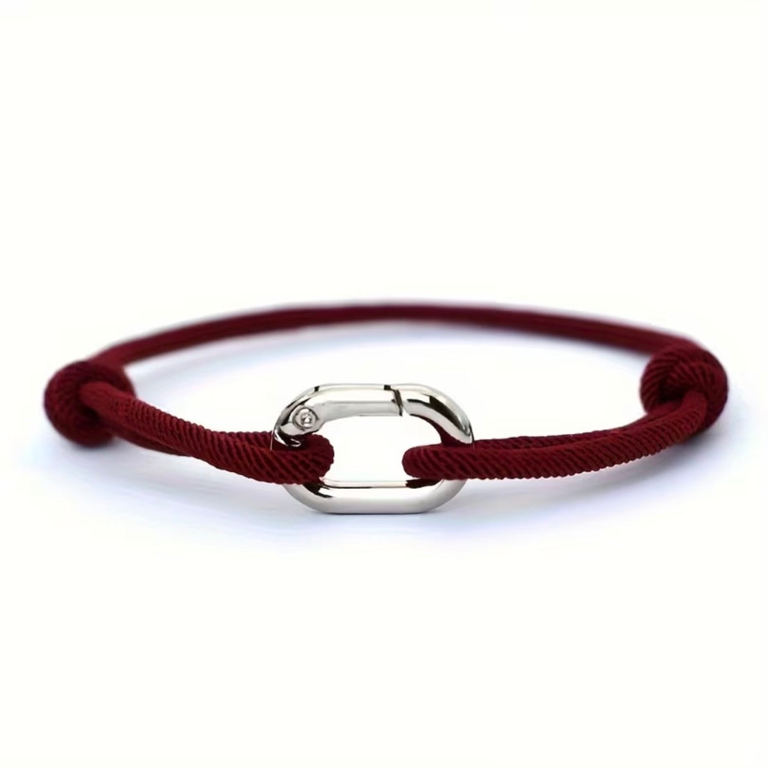 BRACELET CORDAGE BOUCLE (fermoir à clip) – PORTE-BONHEUR