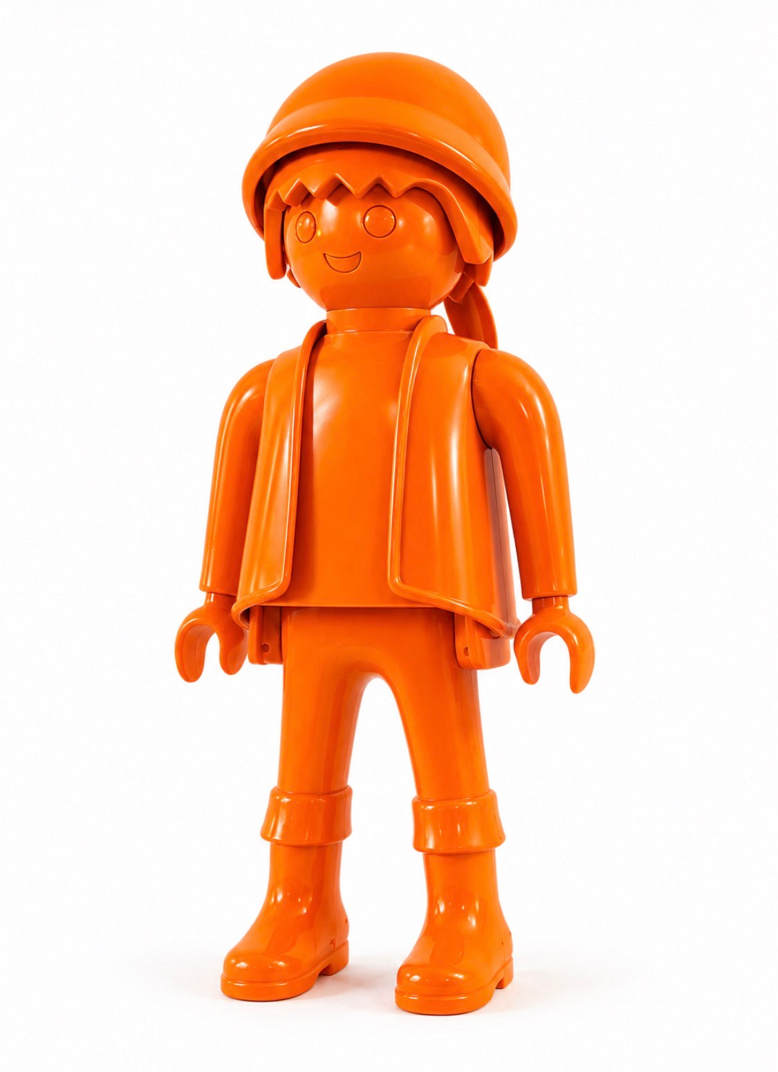 PLAYMOBIL XXL personnalisé FULL ORANGE (logo/texte inclus) - Pop Art
