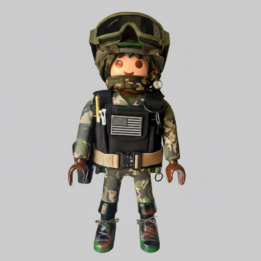 Playmobil XXL personnalisé MILITAIRE USA - Pop Art