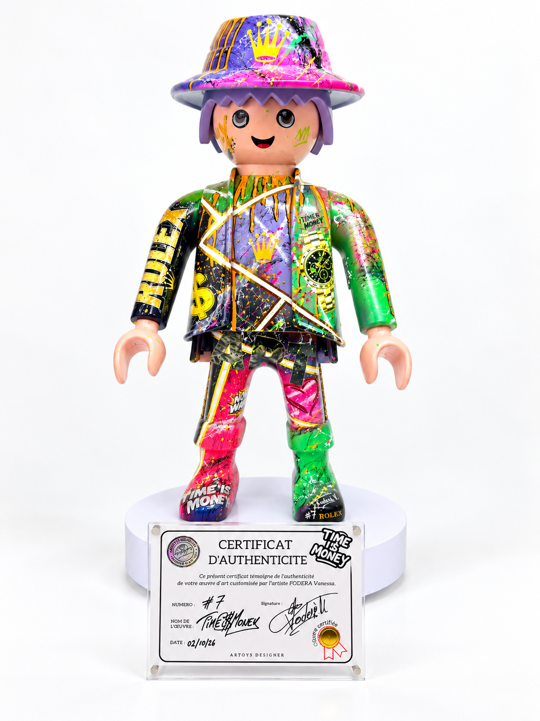 Playmobil XXL « man » œuvre unique et premium POP ART (numéro 07)