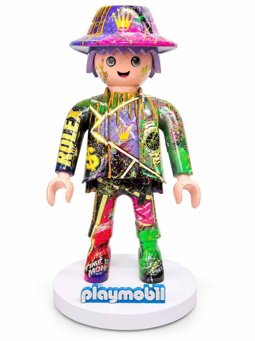 Playmobil XXL « man » œuvre unique et premium POP ART (numéro 07)