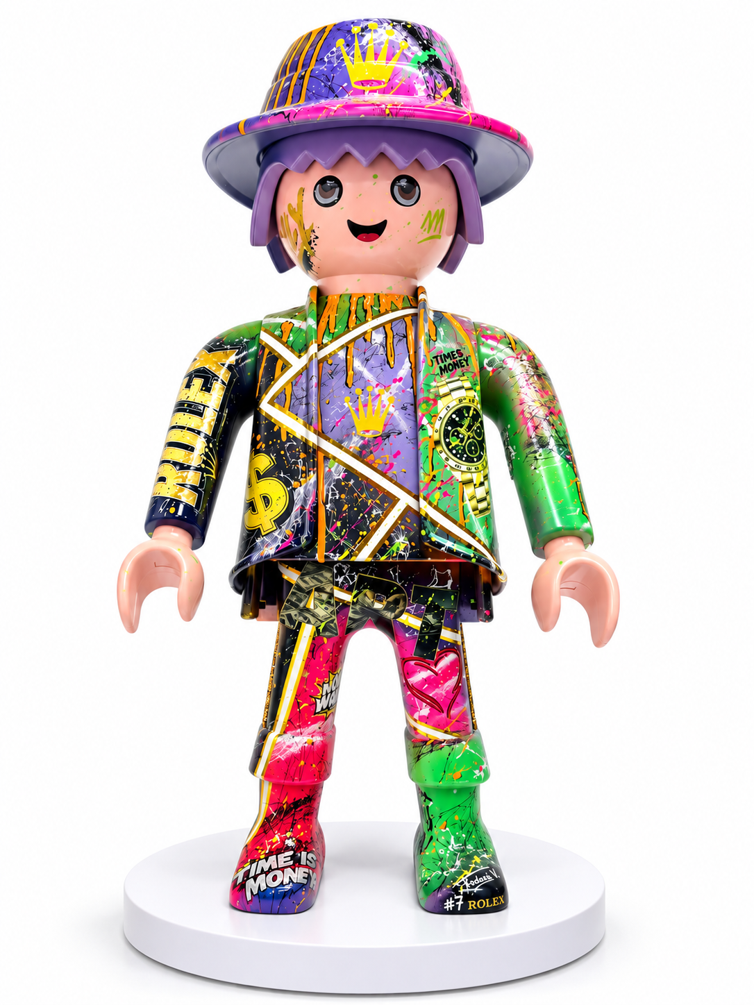 Playmobil XXL « man » œuvre unique et premium POP ART (numéro 07)