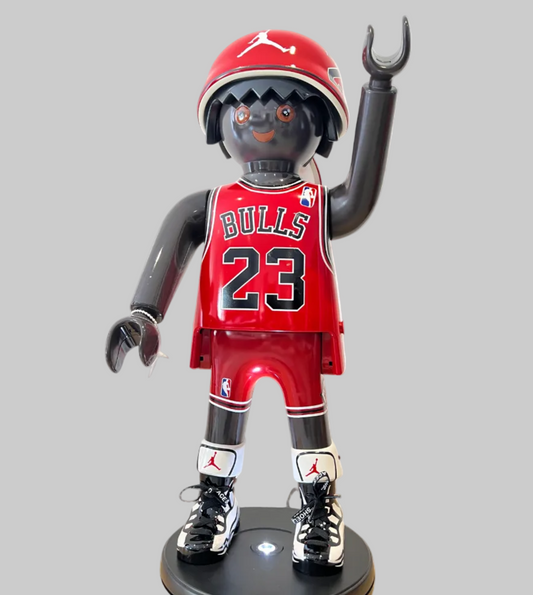 Playmobil XXL personnalisé BASKETBALL Star Américaine - Sculpture Pop Art