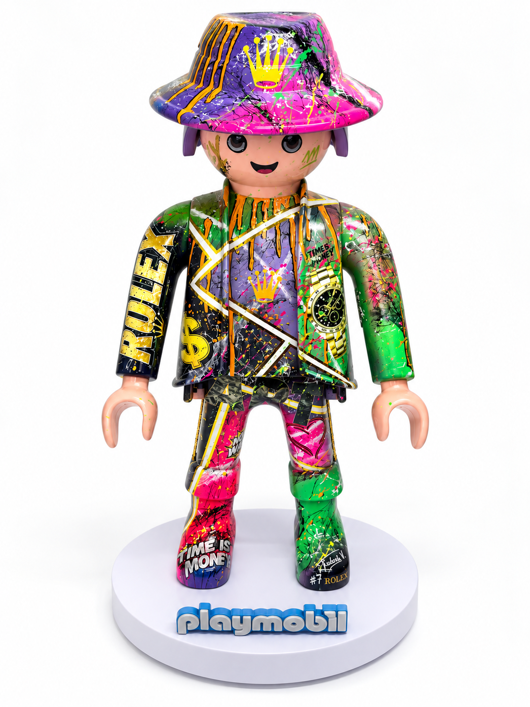 Playmobil XXL « man » œuvre unique et premium POP ART (numéro 07)