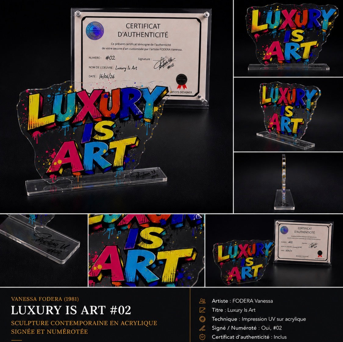 SCULPTURE POP ART VANESSA FODERA LUXURY IS ART