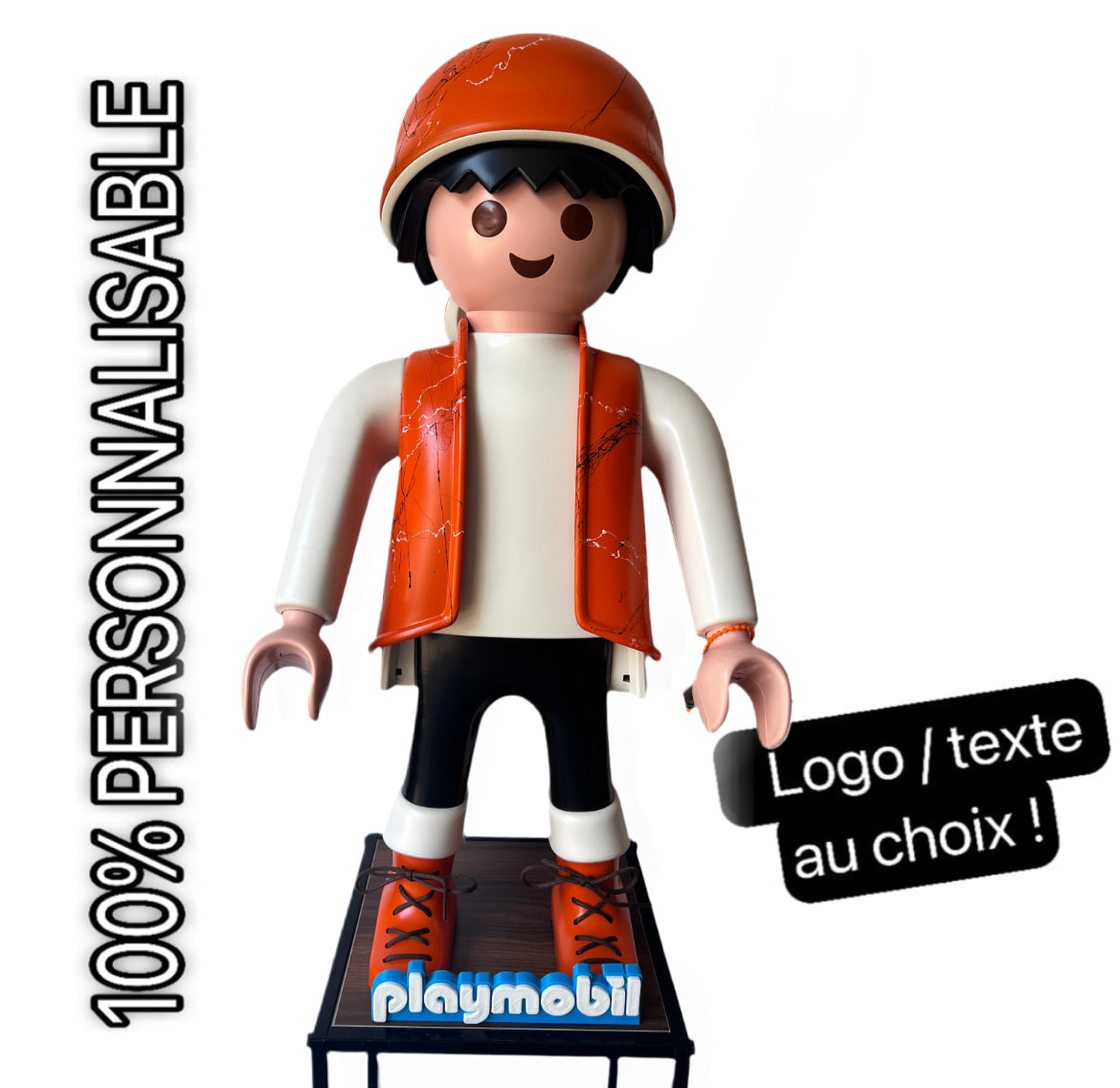 PLAYMOBIL XXL ORANGE / effet marbre (100% PERSONNALISABLE)