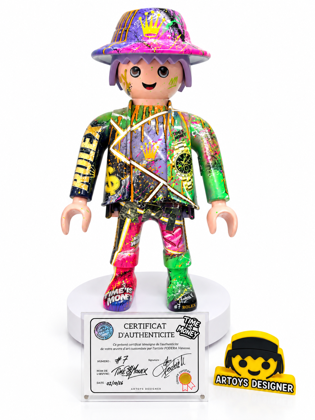 Playmobil XXL « man » œuvre unique et premium POP ART (numéro 07)