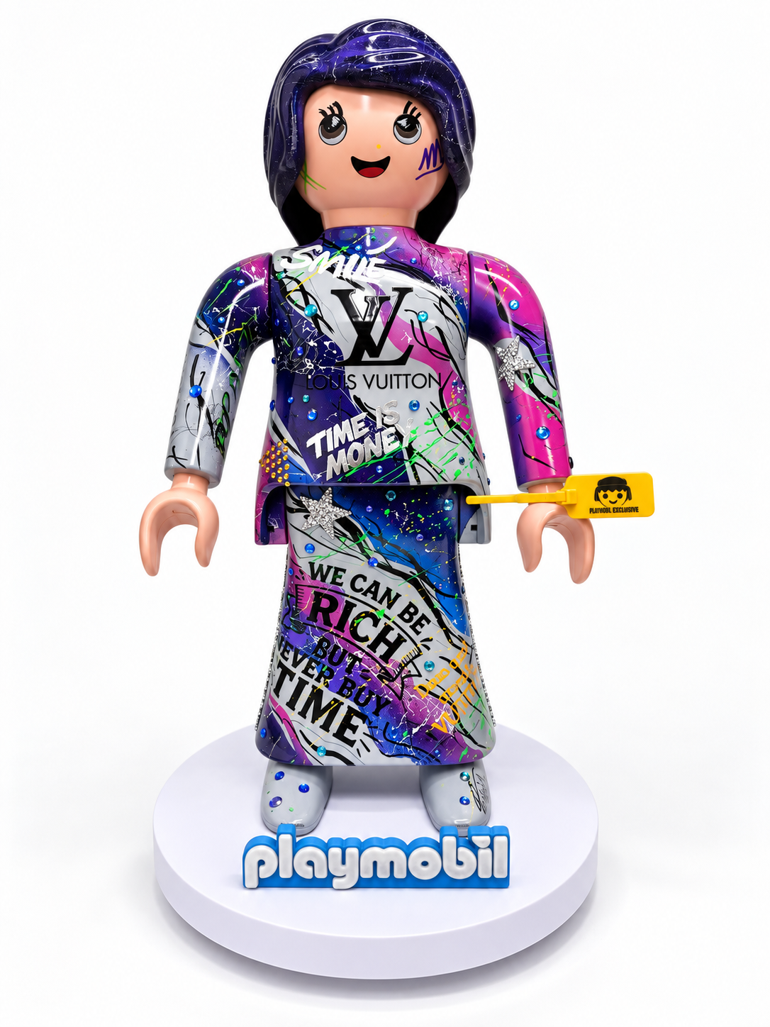 Playmobil XXL « lady » œuvre unique et premium POP ART (numéro 13)