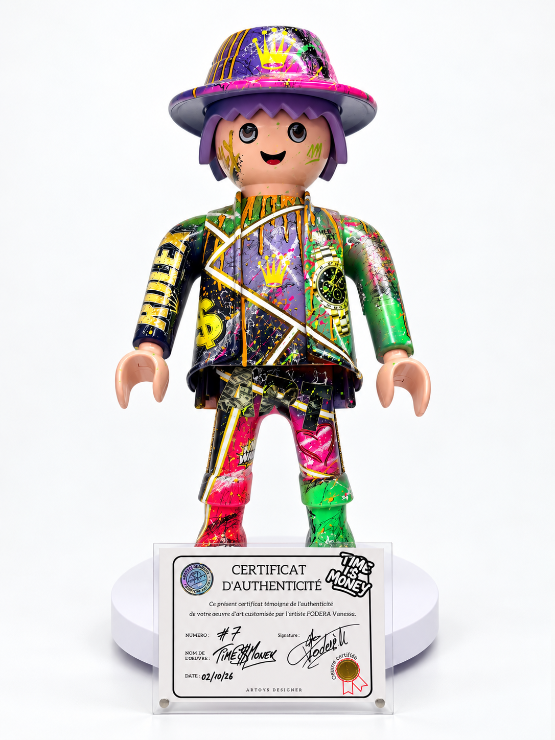 Playmobil XXL « man » œuvre unique et premium POP ART (numéro 07)