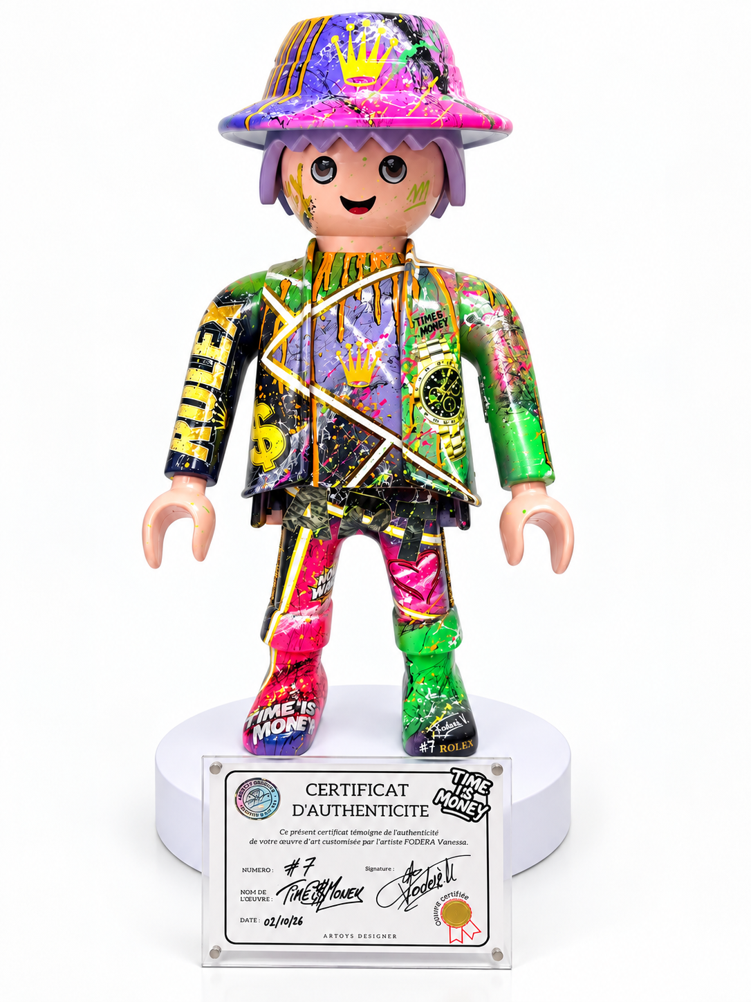 Playmobil XXL « man » œuvre unique et premium POP ART (numéro 07)