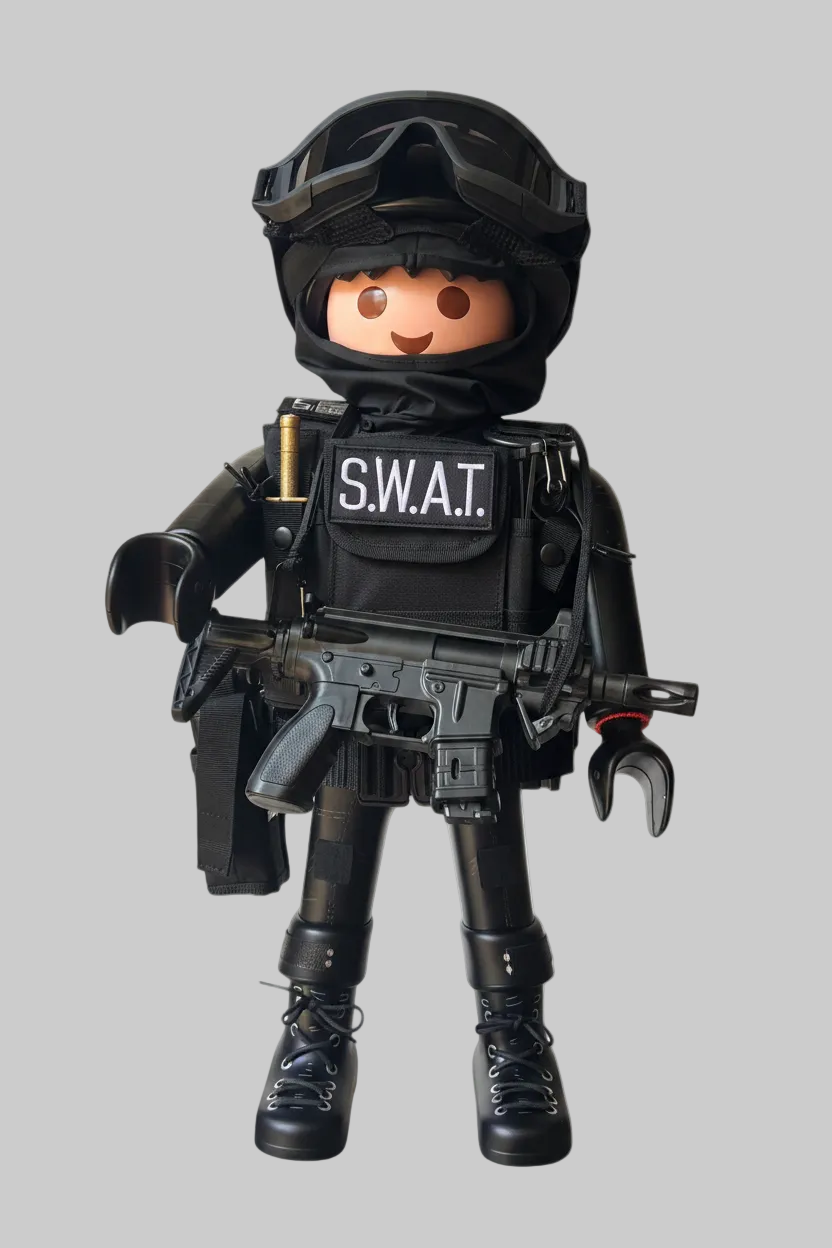 Playmobil XXL policier swat personnalisé