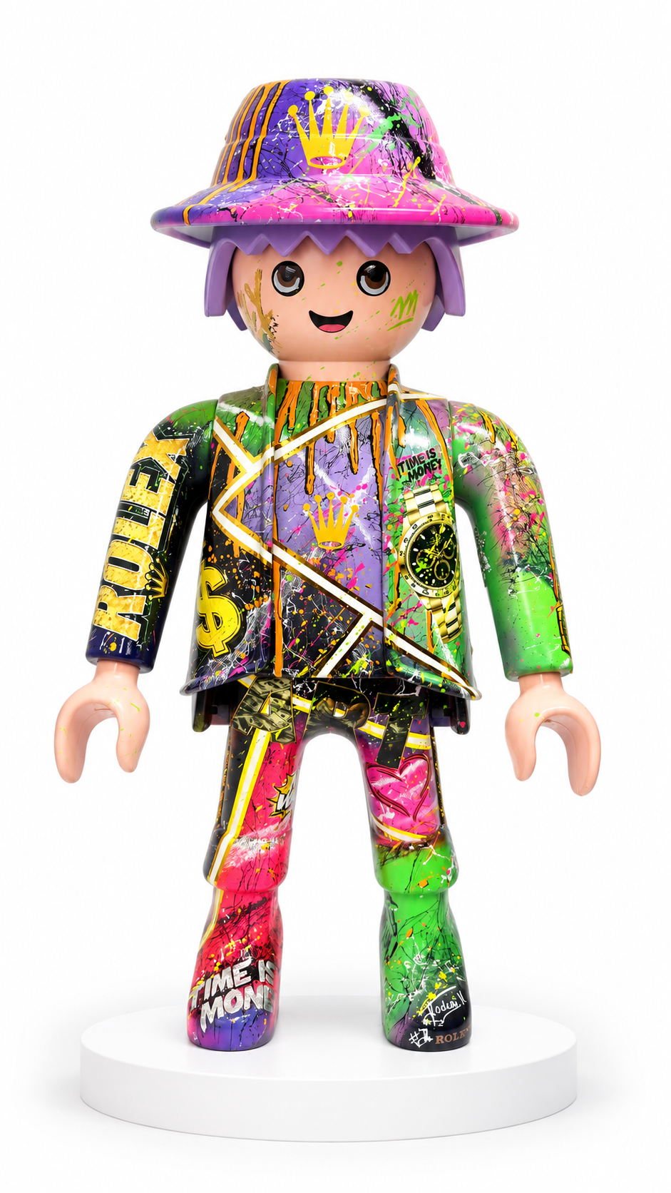 Playmobil XXL « man » œuvre unique et premium POP ART (numéro 07)