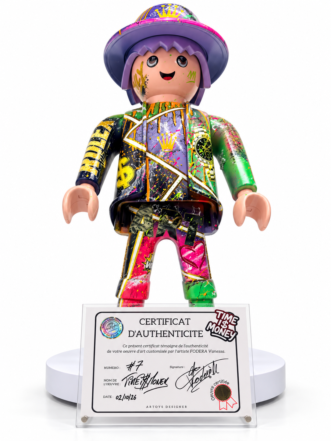 Playmobil XXL « man » œuvre unique et premium POP ART (numéro 07)