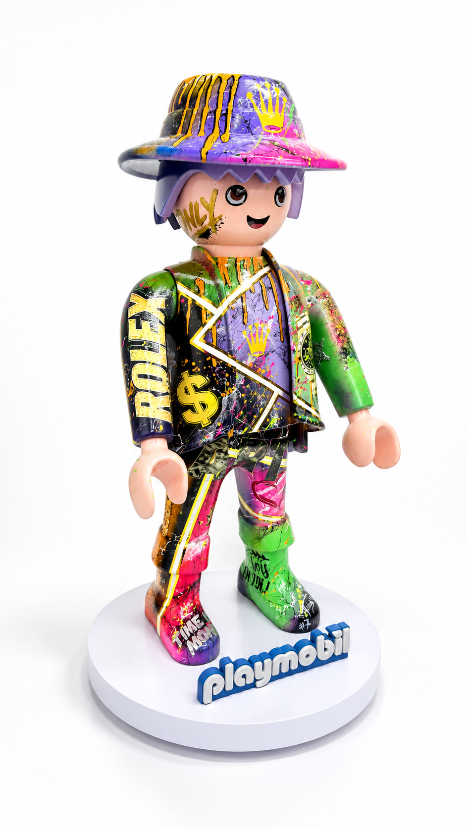 Playmobil XXL « man » œuvre unique et premium POP ART (numéro 07)