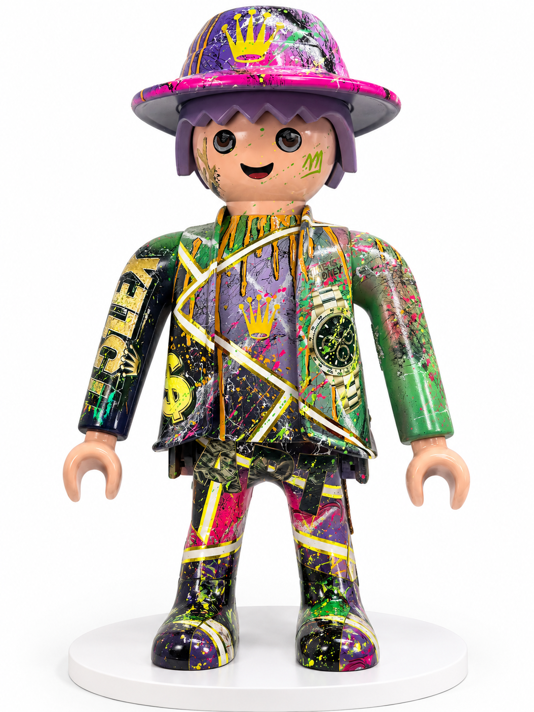 Playmobil XXL « man » œuvre unique et premium POP ART (numéro 07)