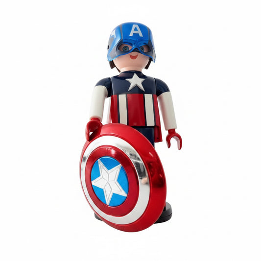 Playmobil XXL personnalisé CAPITAINE AMÉRICAIN - Pop Art
