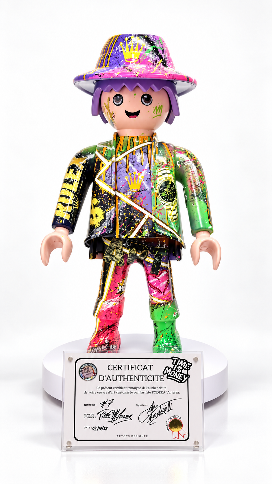 Playmobil XXL « man » œuvre unique et premium POP ART (numéro 07)