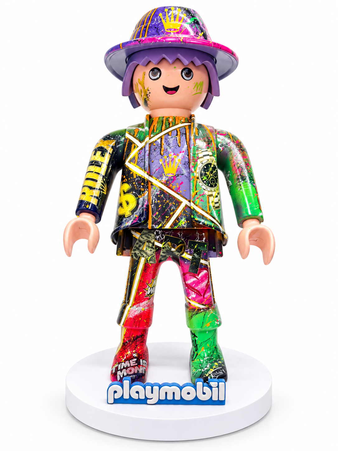 Playmobil XXL « man » œuvre unique et premium POP ART (numéro 07)