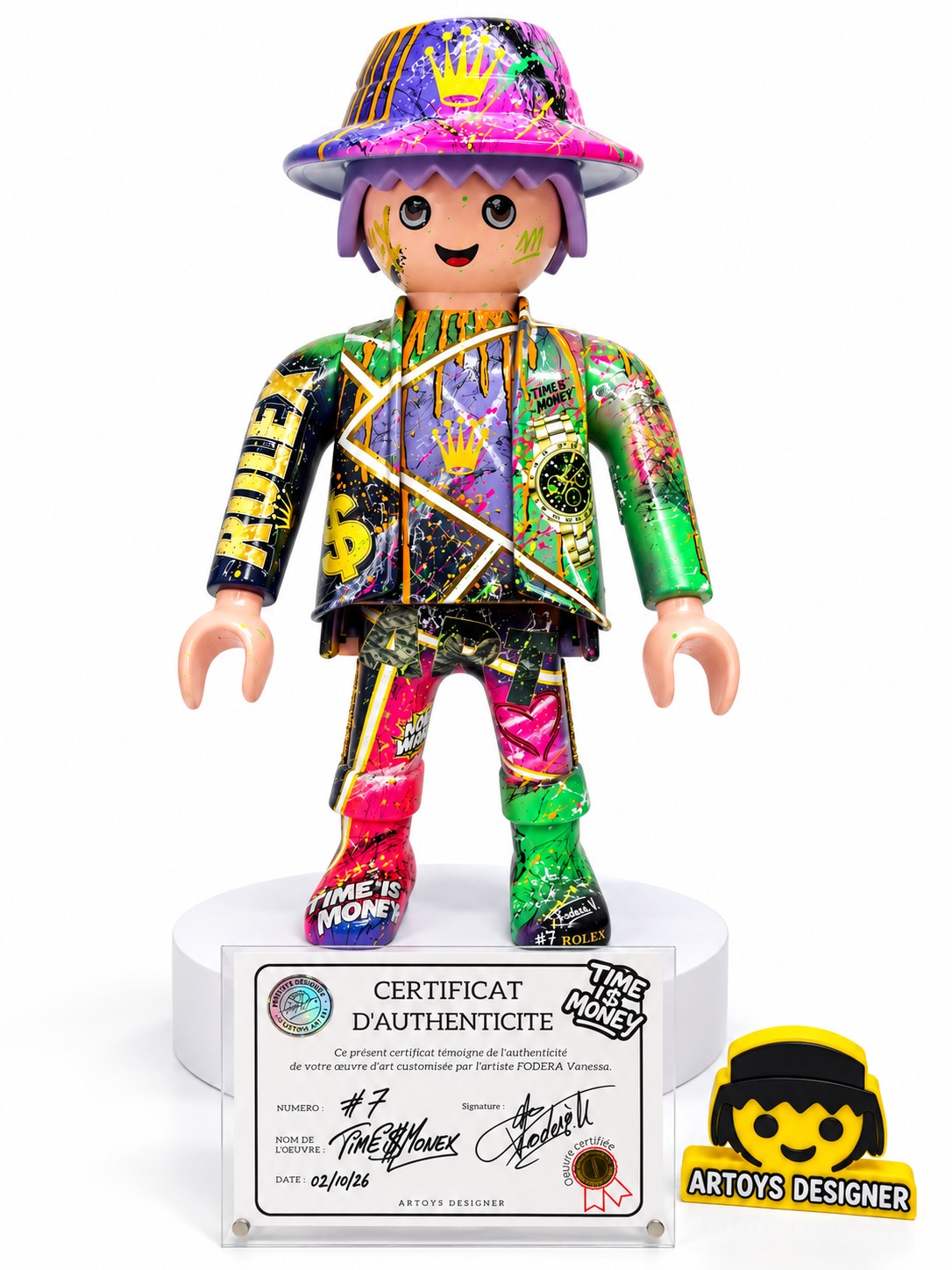Playmobil XXL « man » œuvre unique et premium POP ART (numéro 07)