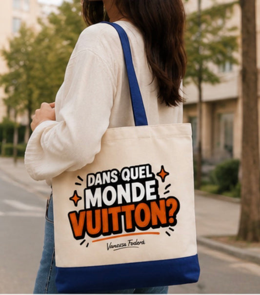 TOTE BAG – DANS QUEL MONDE VIS-T-ON ? | Édition Pop Luxury – ARTOYS DESIGNER
