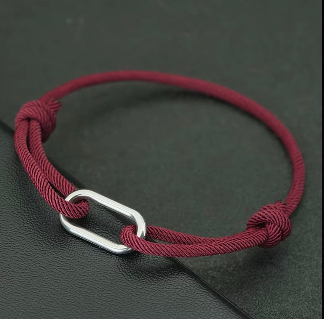 BRACELET CORDAGE BOUCLE – PORTE-BONHEUR