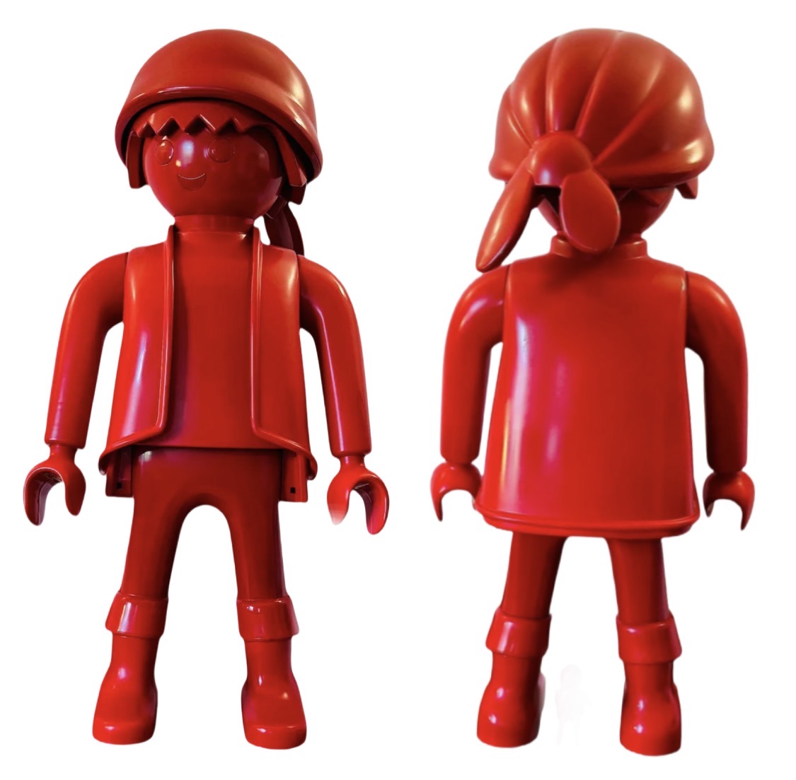 PLAYMOBIL XXL personnalisé FULL RED (logo/texte inclus) - Pop Art
