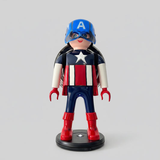 Playmobil XXL personnalisé CAPITAINE AMÉRICAIN - Pop Art