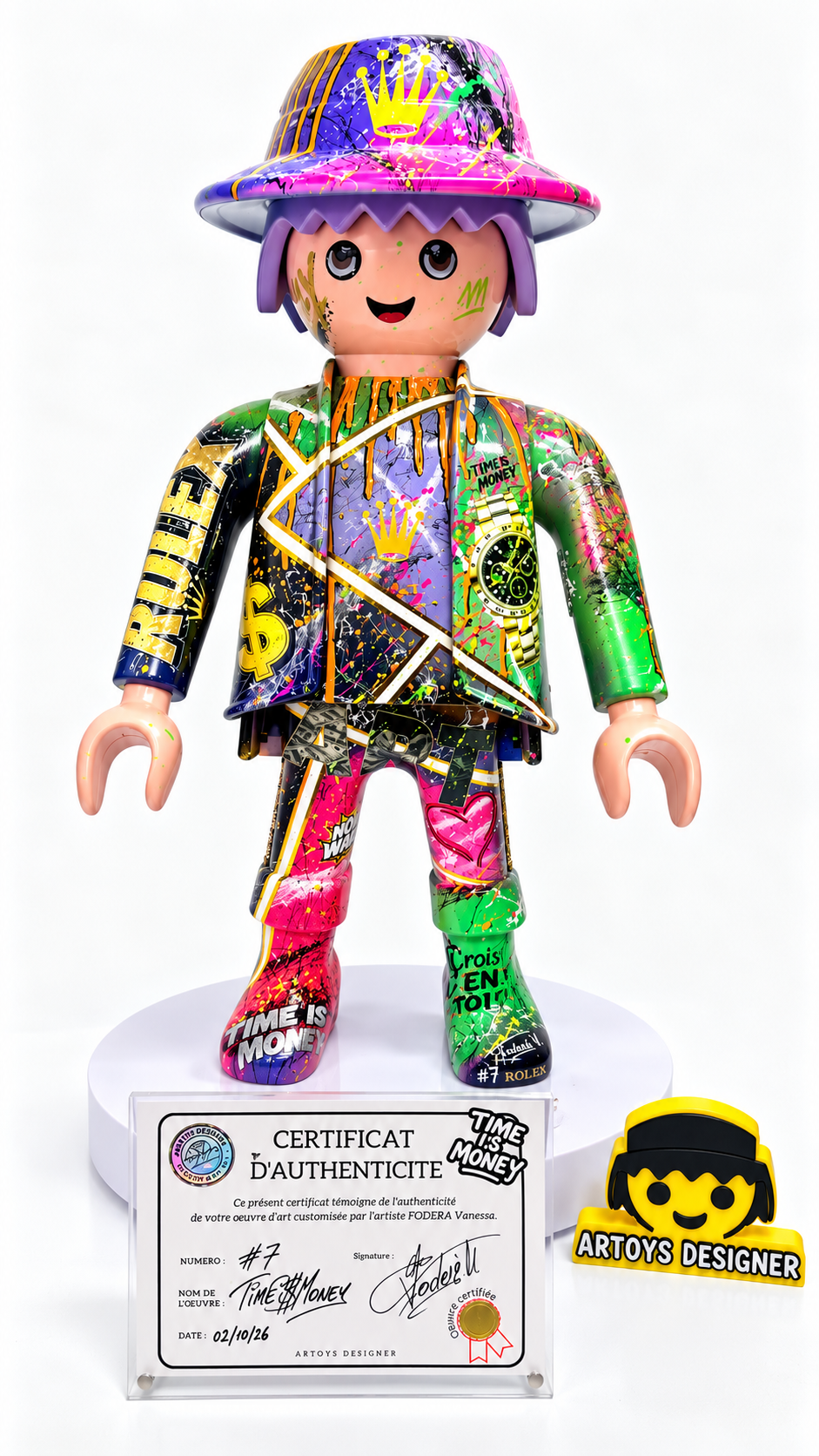 Playmobil XXL « man » œuvre unique et premium POP ART (numéro 07)